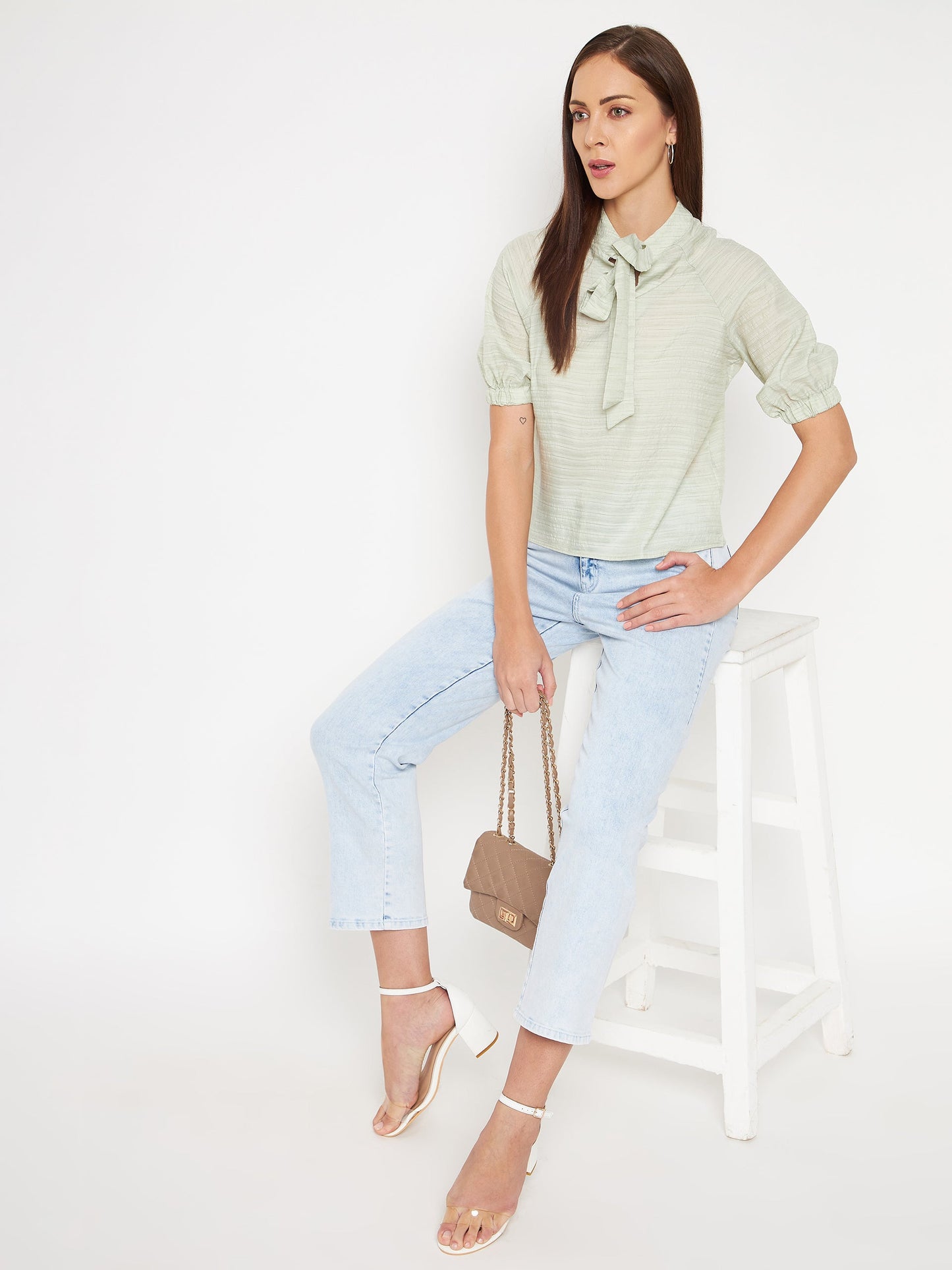 Camla Green Top For Women