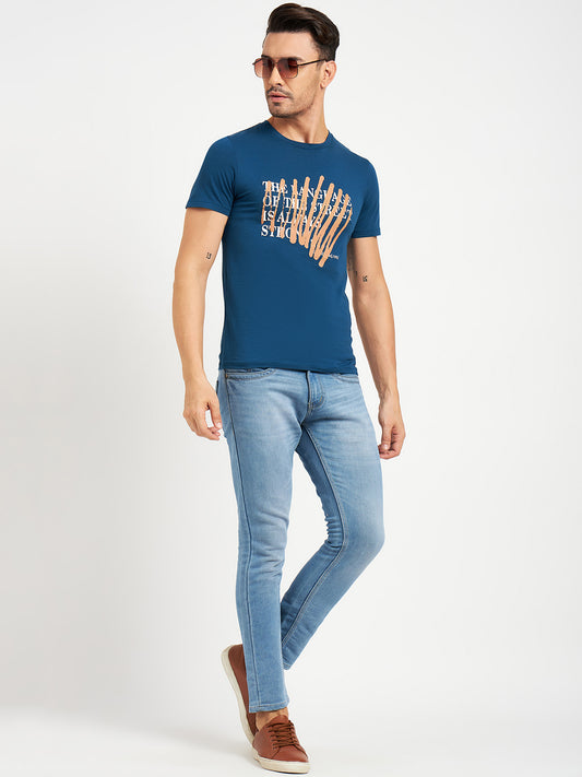Camla Navy T- Shirt For Men