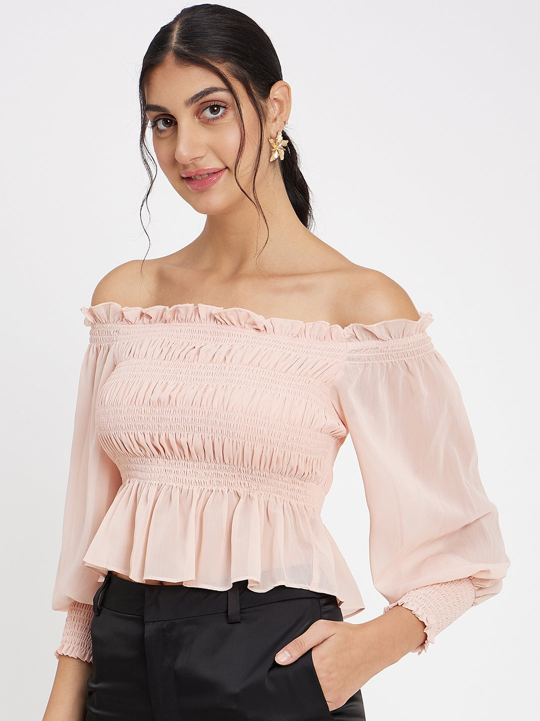 Camla Barcelona Peach Solid Top