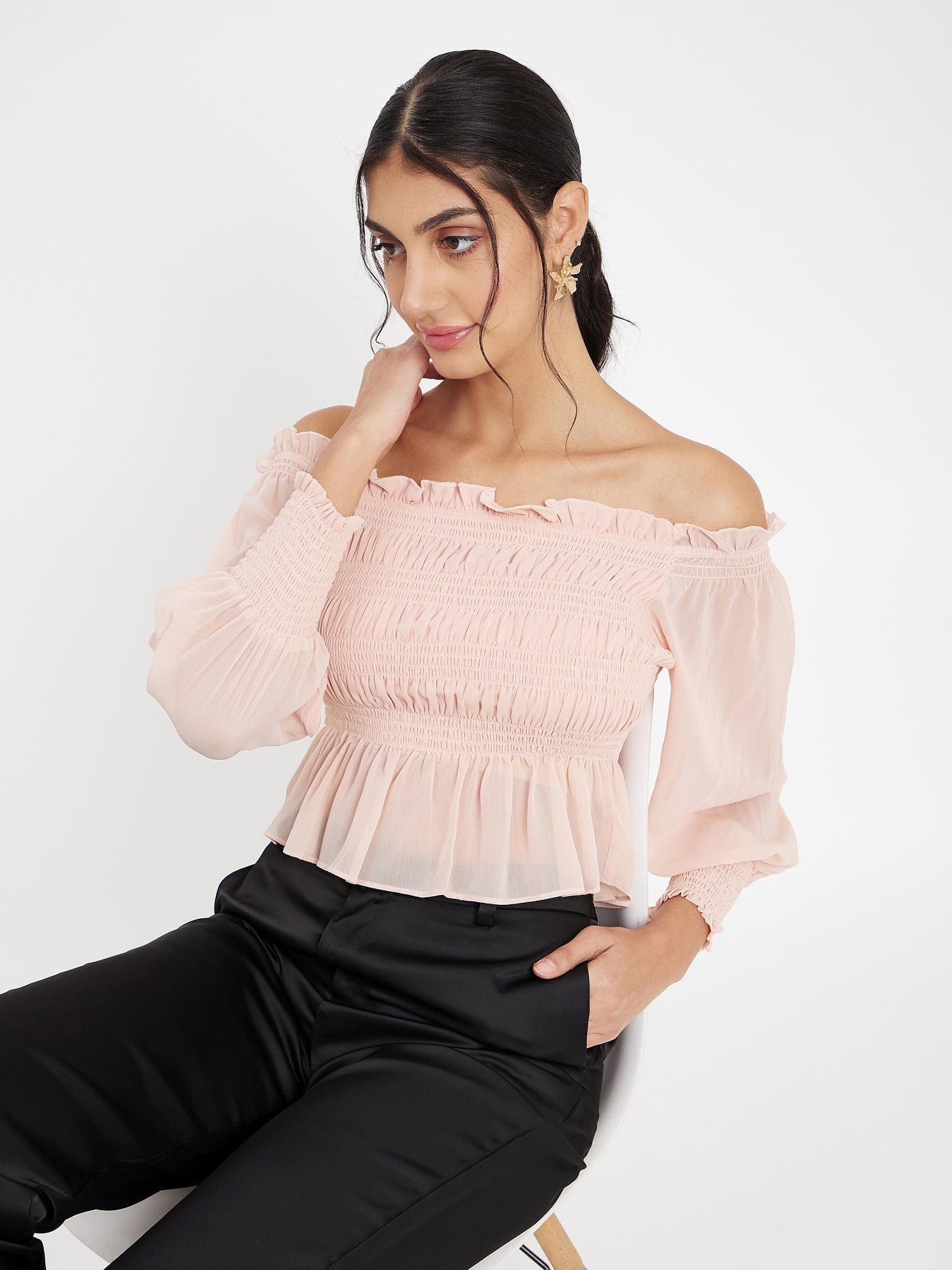 Camla Barcelona Peach Solid Top
