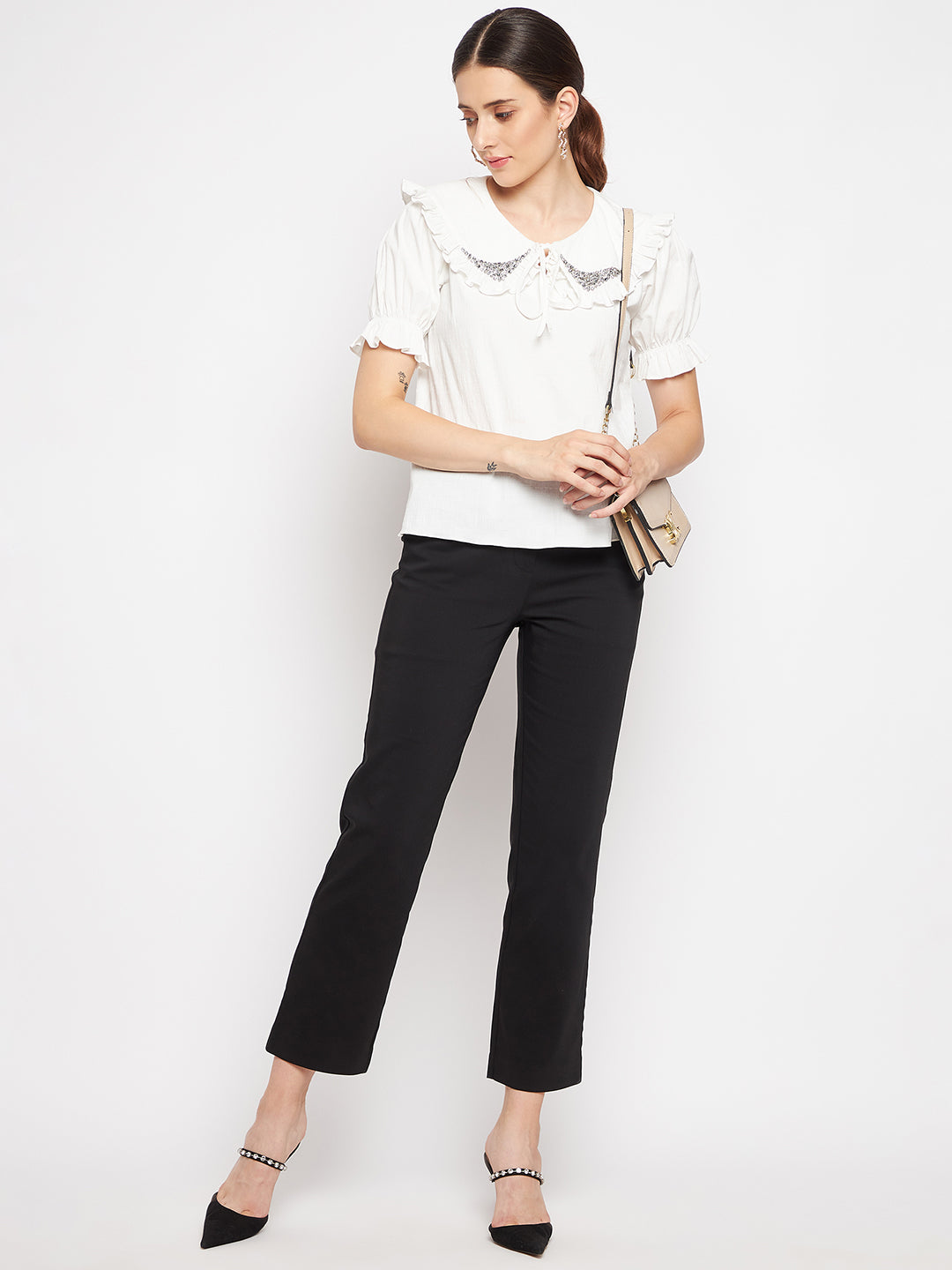 Camla White Women Top