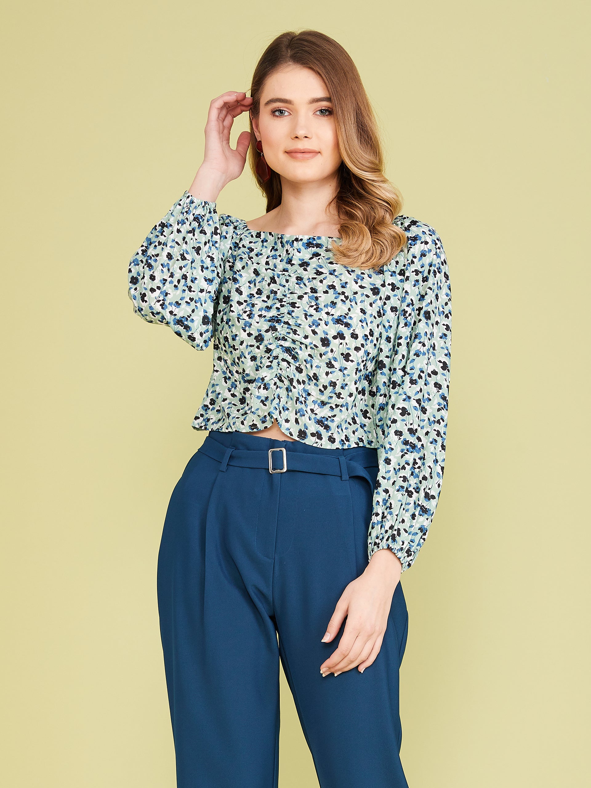 Camla Barcelona Mint Green Tops For Women